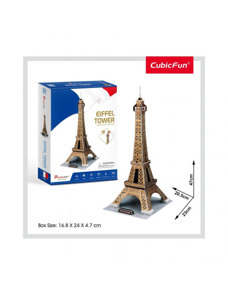 Cubic Fun - Puzzle 3D Turnul Eiffel (Nivel Mediu 39