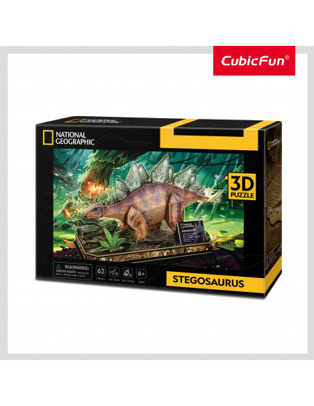 Cubic Fun - Puzzle 3D Stegosaurus 62 Piese,CUDS1054h