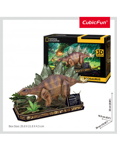 Cubic Fun - Puzzle 3D Stegosaurus 62 Piese,CUDS1054h