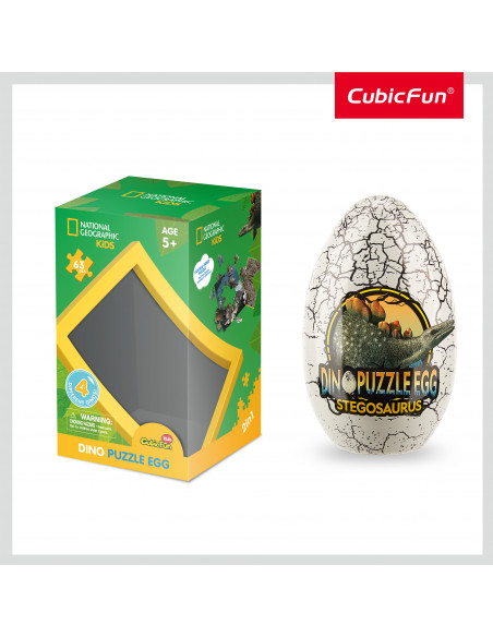 Cubic Fun - Puzzle In Cutie Stegosaurus 63 Piese,CUDS1043h