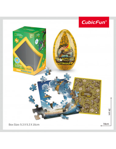Cubic Fun - Puzzle In Cutie Pterosaur 63 Piese,CUDS1044h