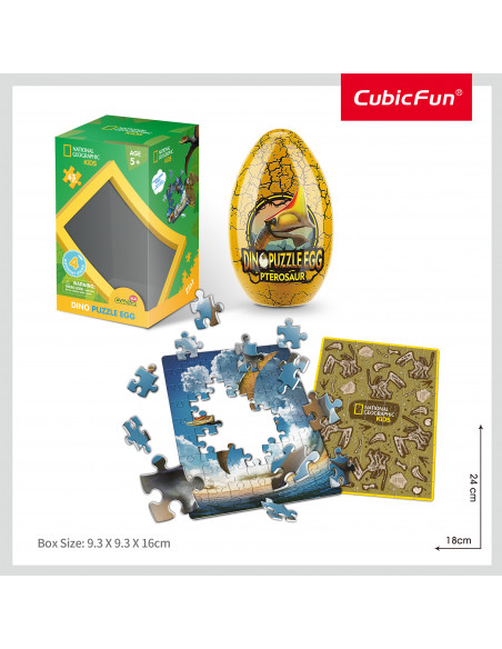 Cubic Fun - Puzzle In Cutie Pterosaur 63 Piese,CUDS1044h