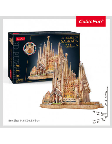 Cubic Fun - Puzzle 3D Sagrada Familia 696 Piese,CUL530h