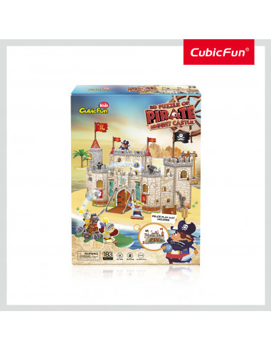 Cubic Fun - Puzzle 3D Castelul Piratilor 183 Piese,CUP833h