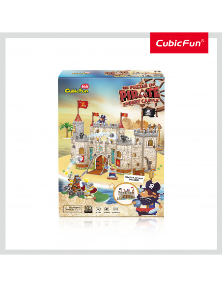 Cubic Fun - Puzzle 3D Castelul Piratilor 183 Piese,CUP833h