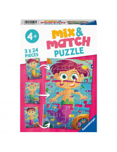 Puzzle Mix&Match Sirene Si Monstri, 3X24 Piese,RVSPC05597