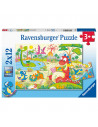 Puzzle Prietenii Mei Dinozaurii, 2X12 Piese,RVSPC05246