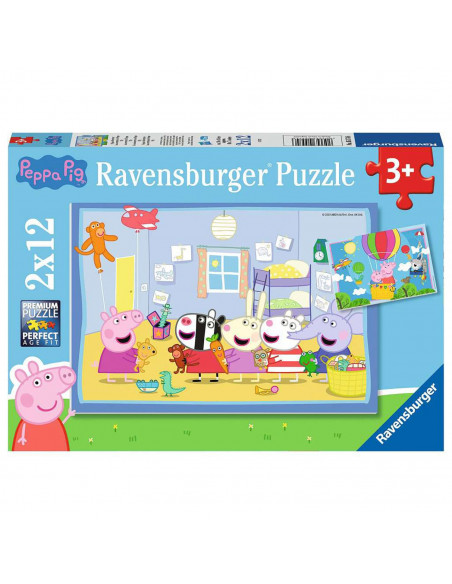 Puzzle Peppa Pig, 2X12 Piese,RVSPC05574