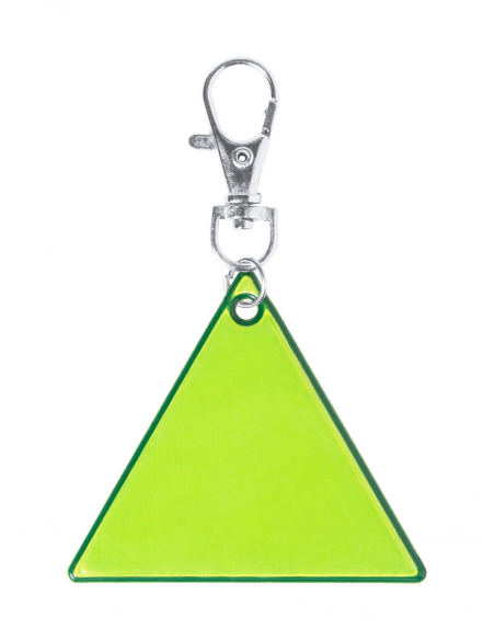Breloc triunghi reflectorizant cu carabină, Galben,AP781770-02