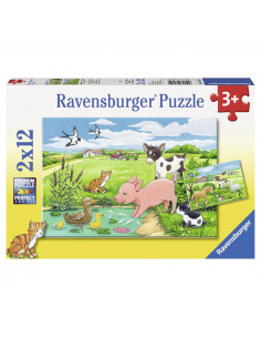 Puzzle Pui De Animale La Ferma, 2X12 Piese,RVSPC07582 2