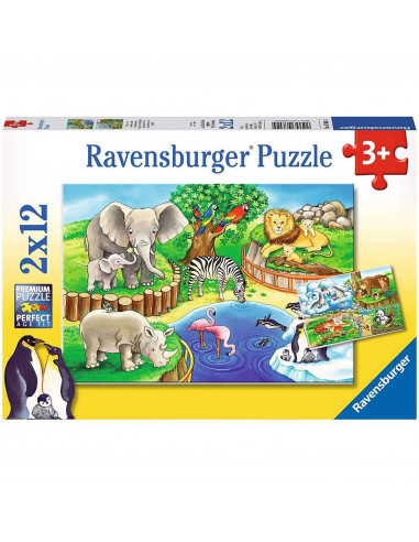 Puzzle Zoo, 2X12 Piese,RVSPC07602