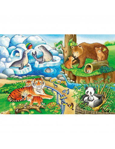 Puzzle Zoo, 2X12 Piese,RVSPC07602