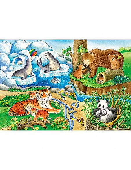 Puzzle Zoo, 2X12 Piese,RVSPC07602