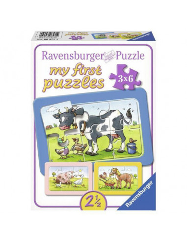 Puzzle Animalele Buni Prieteni, 3X6 Piese,RVSPC06571