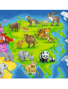 Puzzle Harta Lumii Cu Animale, 30 Piese,RVSPC06641