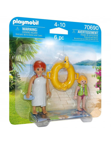 Playmobil - Set 2 Figurine Mama Si Copilul La Inot,70690