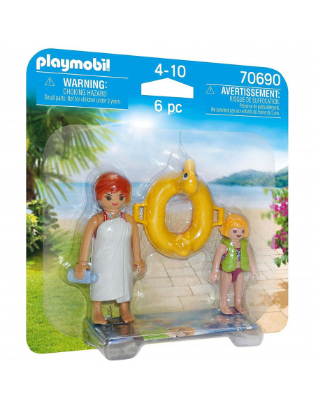 Playmobil - Set 2 Figurine Mama Si Copilul La Inot,70690