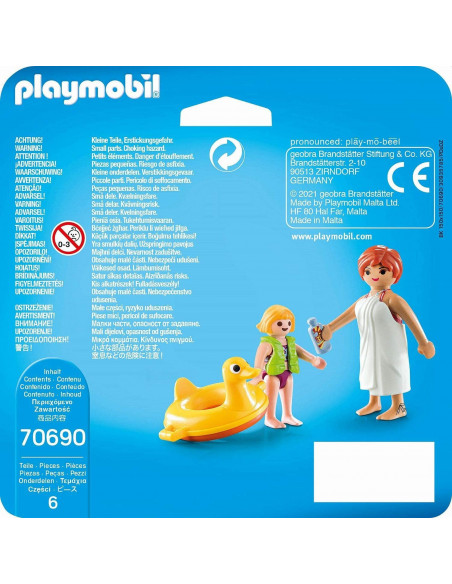 Playmobil - Set 2 Figurine Mama Si Copilul La Inot,70690
