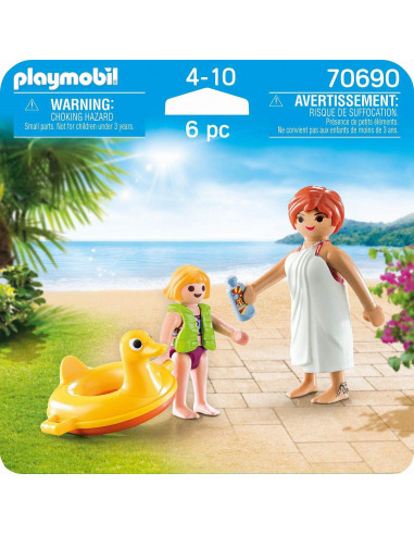Playmobil - Set 2 Figurine Mama Si Copilul La Inot,70690