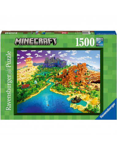Puzzle Lumea Minecraft, 1500 Piese,RVSPA17189