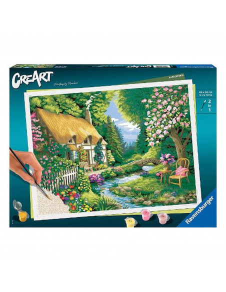 Pictura pe numere - Casuta Pe Malul Raului,RVSPBN20154