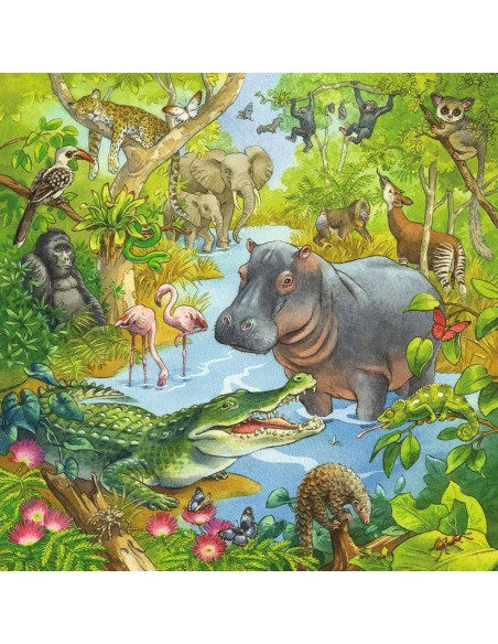 Puzzle Aventuri In Jungla, 3X49 Piese,RVSPC05180