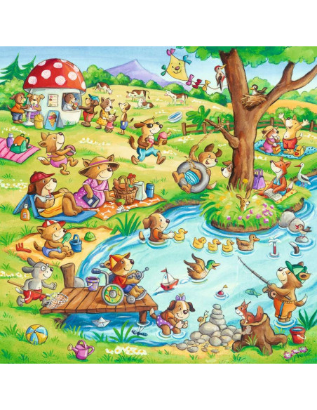 Puzzle Vacanta La Tara, 3X49 Piese,RVSPC05249