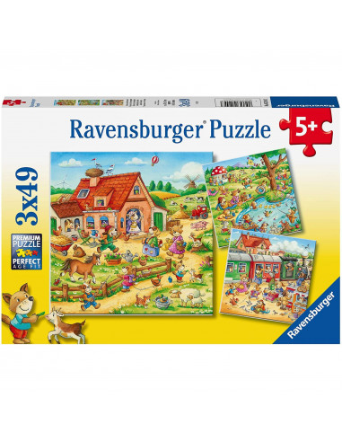 Puzzle Vacanta La Tara, 3X49 Piese,RVSPC05249