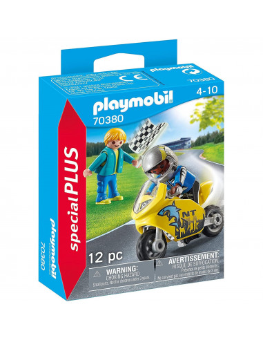 Playmobil - Baiat Cu Motocicleta Si Arbitru,70380