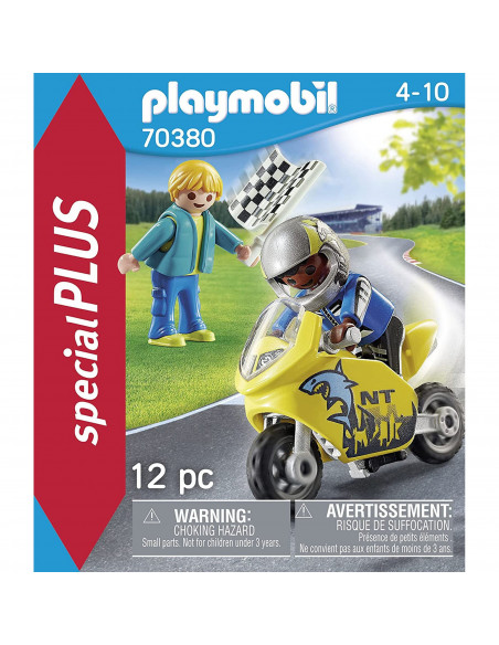 Playmobil - Baiat Cu Motocicleta Si Arbitru,70380