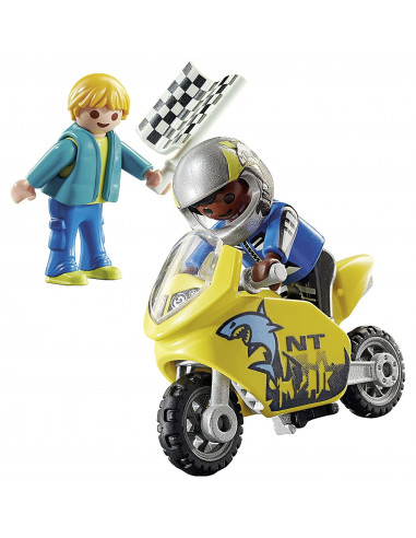 Playmobil - Baiat Cu Motocicleta Si Arbitru,70380