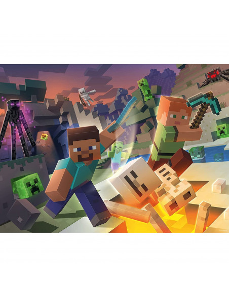 Puzzle Monstri Minecraft, 100 Piese,RVSPC13333