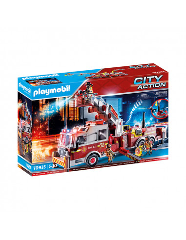 Playmobil - Masina De Pompieri Cu Scara Turn,70935
