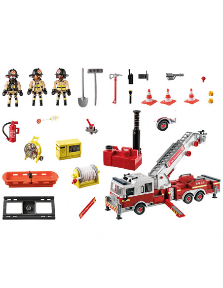 Playmobil - Masina De Pompieri Cu Scara Turn,70935