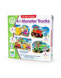 Set Primele Mele 4 Puzzle-Uri Monster Truck,TLJ628140 2