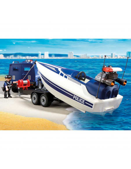 Playmobil - Camion De Politie Cu Barca,5187