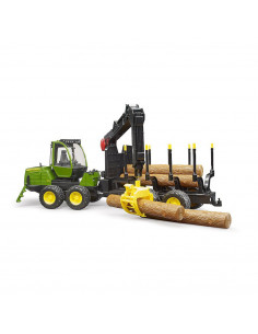 Bruder - Tractor Forestier John Deere 1210E Cu Graifer Si 4 2