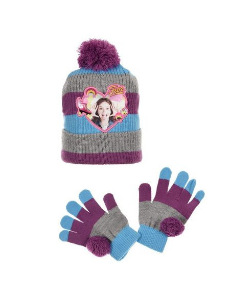 Set Caciula + Manusi + Set desen Soy Luna - Albastru/Mov Set Caciula + Manusi + Set desen Soy Luna - Albastru/Mov