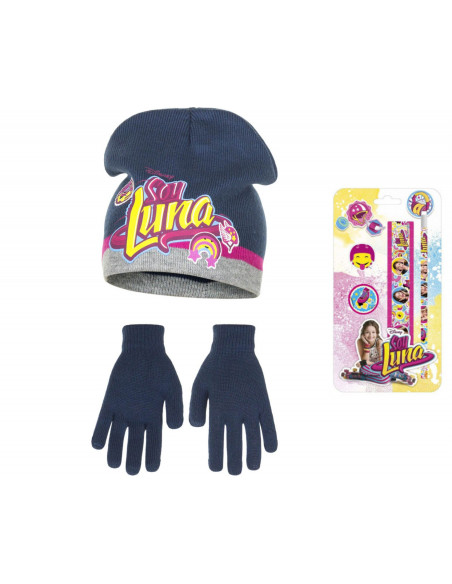 Set Caciula + Manusi + Set desen Soy Luna - Albastru/Roz Set Caciula + Manusi + Set desen Soy Luna - Albastru/Roz