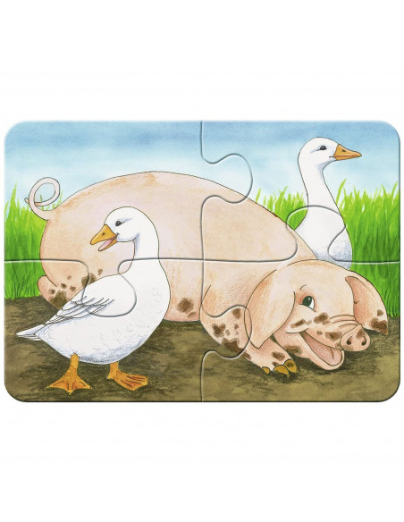 Primul Meu Puzzle Animale De La Ferma, 2/4/6/8 Piese,RVSPC06953