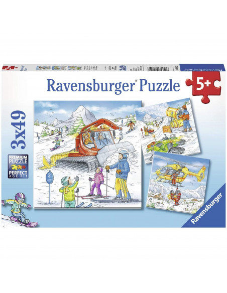 Puzzle Partie De Schi, 3X49 Piese,RVSPC08052