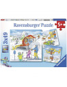 Puzzle Partie De Schi, 3X49 Piese,RVSPC08052