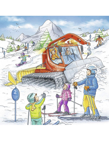Puzzle Partie De Schi, 3X49 Piese,RVSPC08052