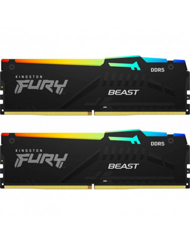 Memorie RAM Kingston FURY Beast RGB, DIMM, 32GB (2x16GB) DDR5