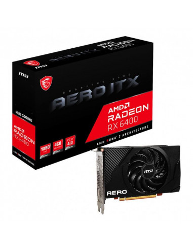 Placa video MSI Radeon RX 6400 Aero ITX, 4GB GDDR6