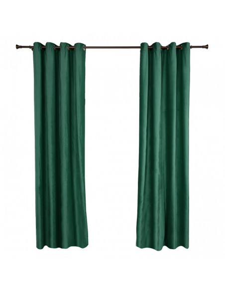 Set 2 draperii catifea 140x270 cm Verde,HR-VDR140-GRN