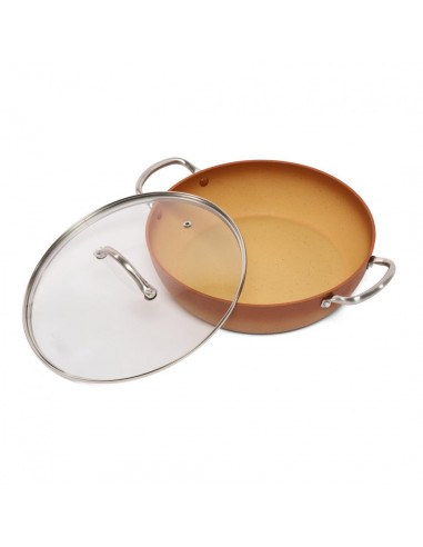 CRATITA ALUMINIU+CAPAC 28x7.5 CM, 3.7L, CERÂMICA DO BRAZIL