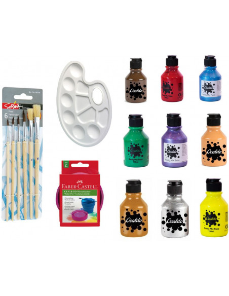 Set pictura Ocaldo, tempera 150 ml 9 bucati - diverse culori Set pictura Ocaldo, tempera 150 ml 9 bucati - diverse culori