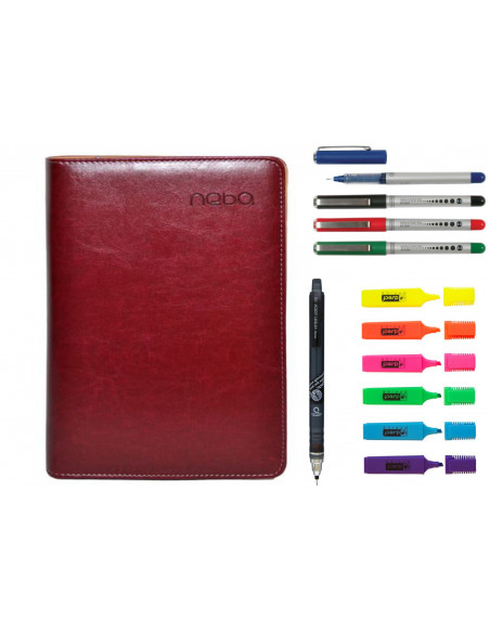 Set Agenda Organizer cu fermoar, calculator si calendar, Pix Set Agenda Organizer cu fermoar, calculator si calendar, Pix