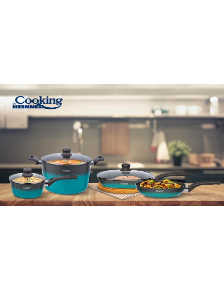 SET GATIT 7 PIESE ALUMINIU, GREEN COOK, COOKING BY